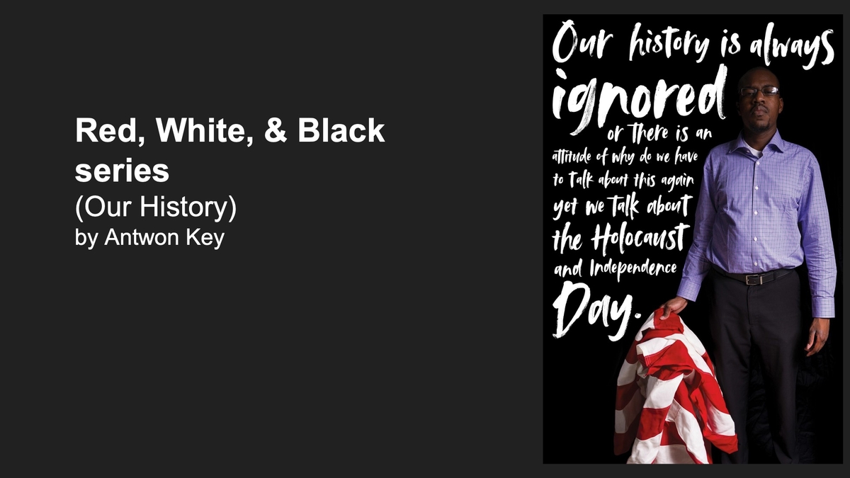 Minnesota Black Fine Art Virtual Show Slide 14- Red, White, & Black series (Our History) by Antwon Key
