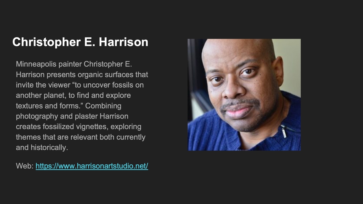 Minnesota Black Fine Art Virtual Show Slide 29- About Christopher E. Harrison