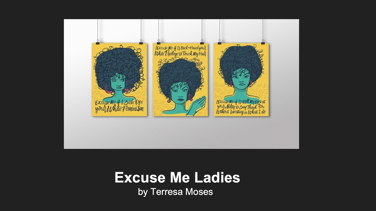 Minnesota Black Fine Art Virtual Show Slide 44- Excuse Me Ladies by Terresa Moses